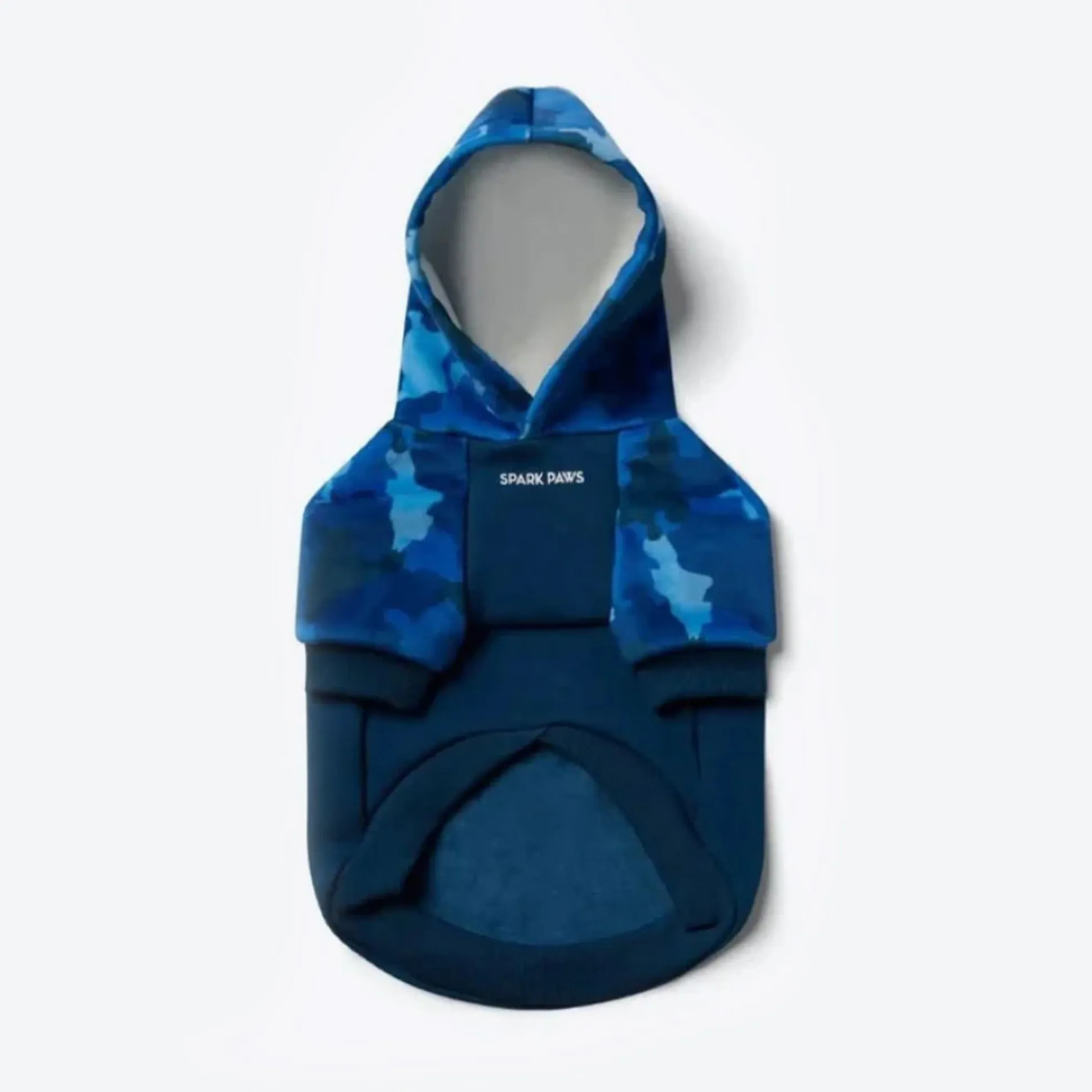 Blue Camo Dog Hoodie
