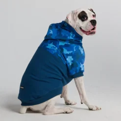 Blue Camo Dog Hoodie
