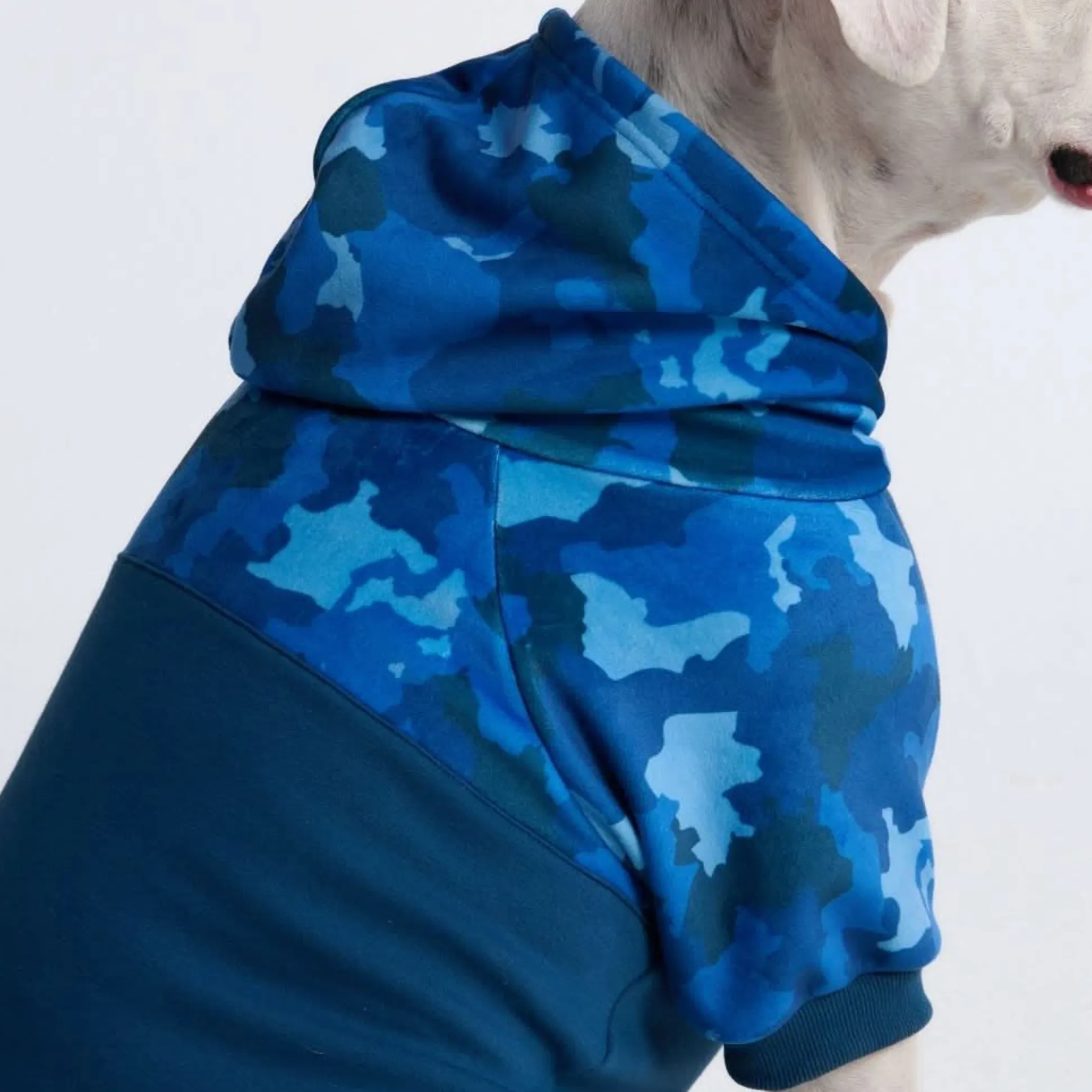 Blue Camo Dog Hoodie