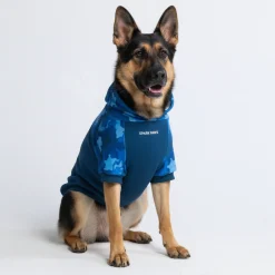 Blue Camo Dog Hoodie