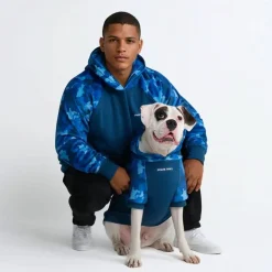 Blue Camo Human Hoodie