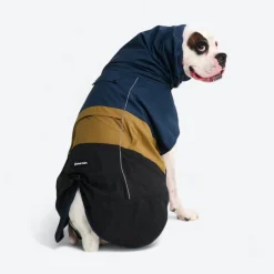Breatheshield™ Dog Raincoat - Blue Gold Black