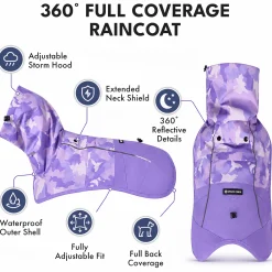 Breatheshield™ Dog Raincoat - Camo Purple