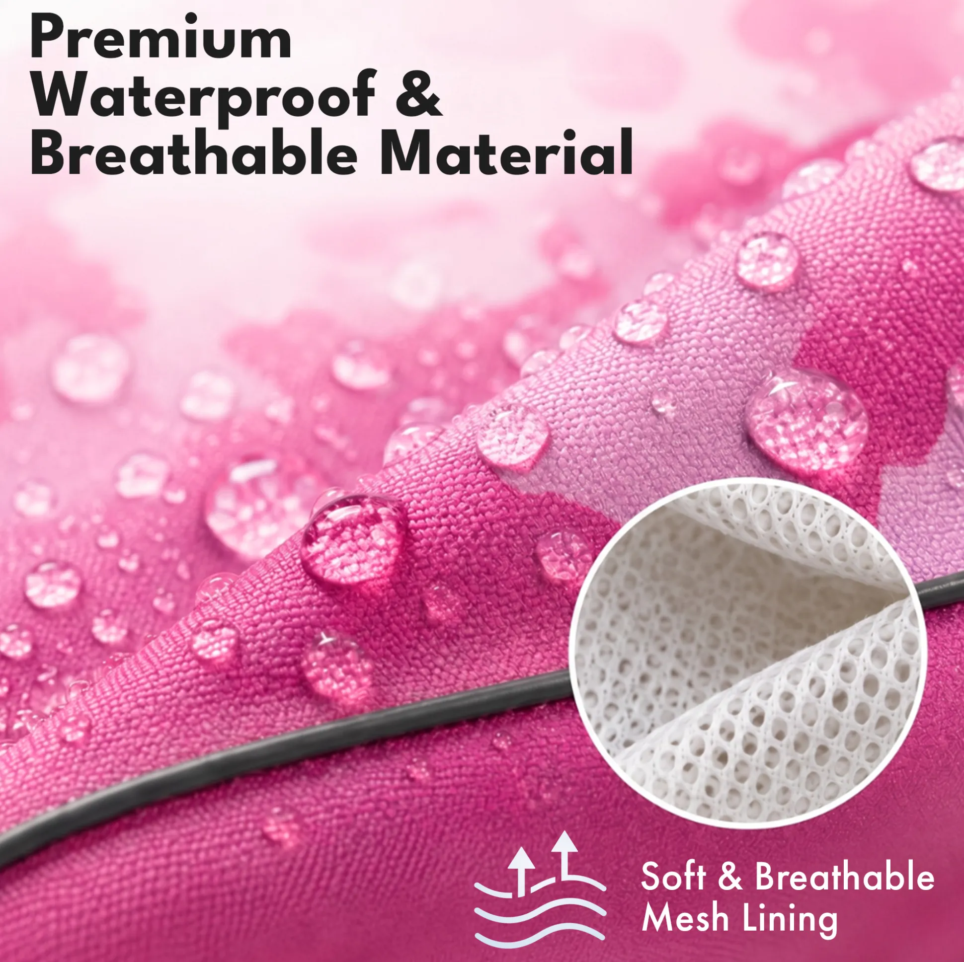Breatheshield™ Dog Raincoat - Camo Pink