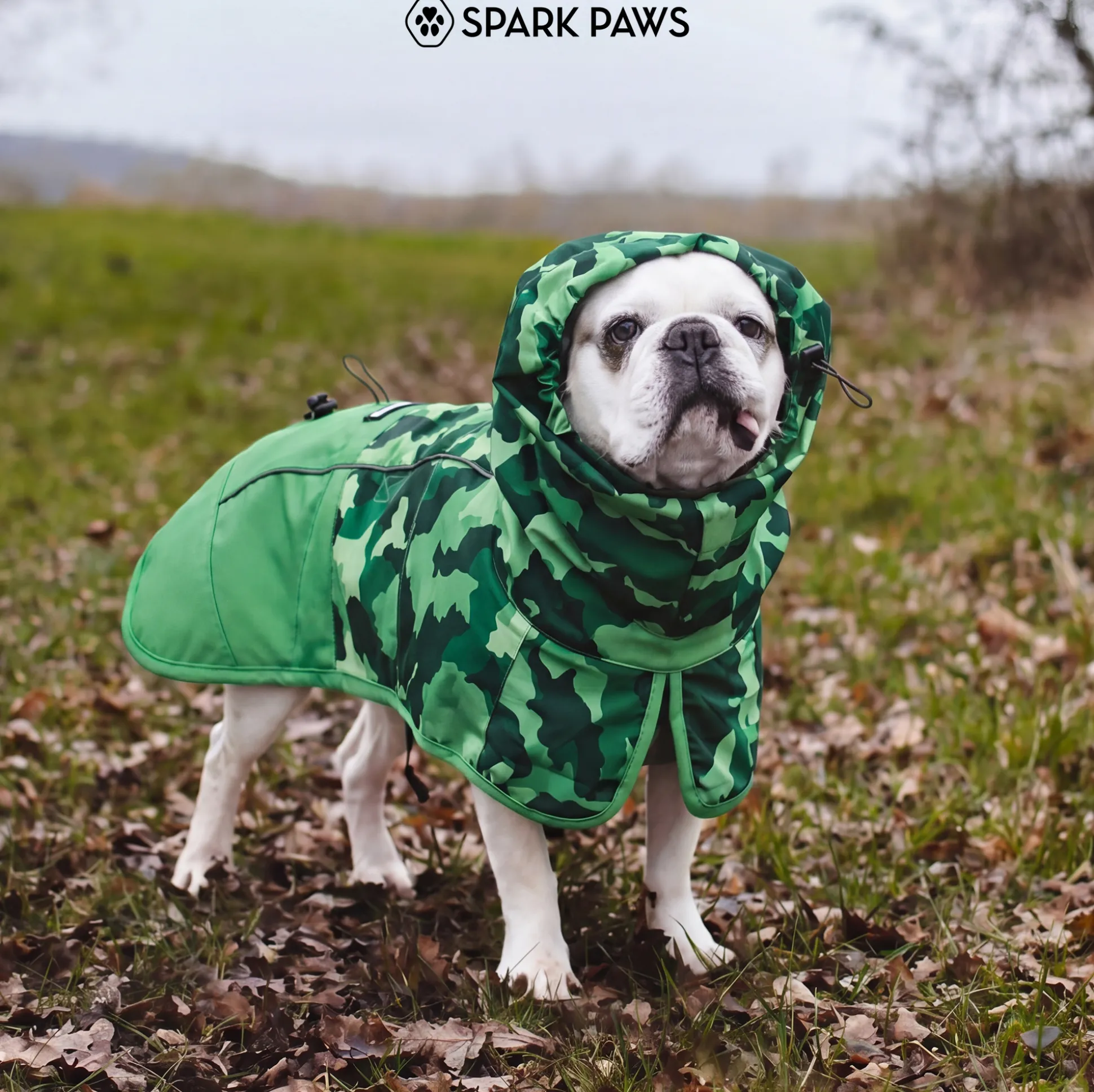 Breatheshield™ Dog Raincoat - Camo Green