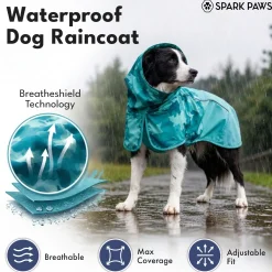 Breatheshield™ Dog Raincoat - Camo Teal