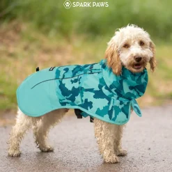 Breatheshield™ Dog Raincoat - Camo Teal