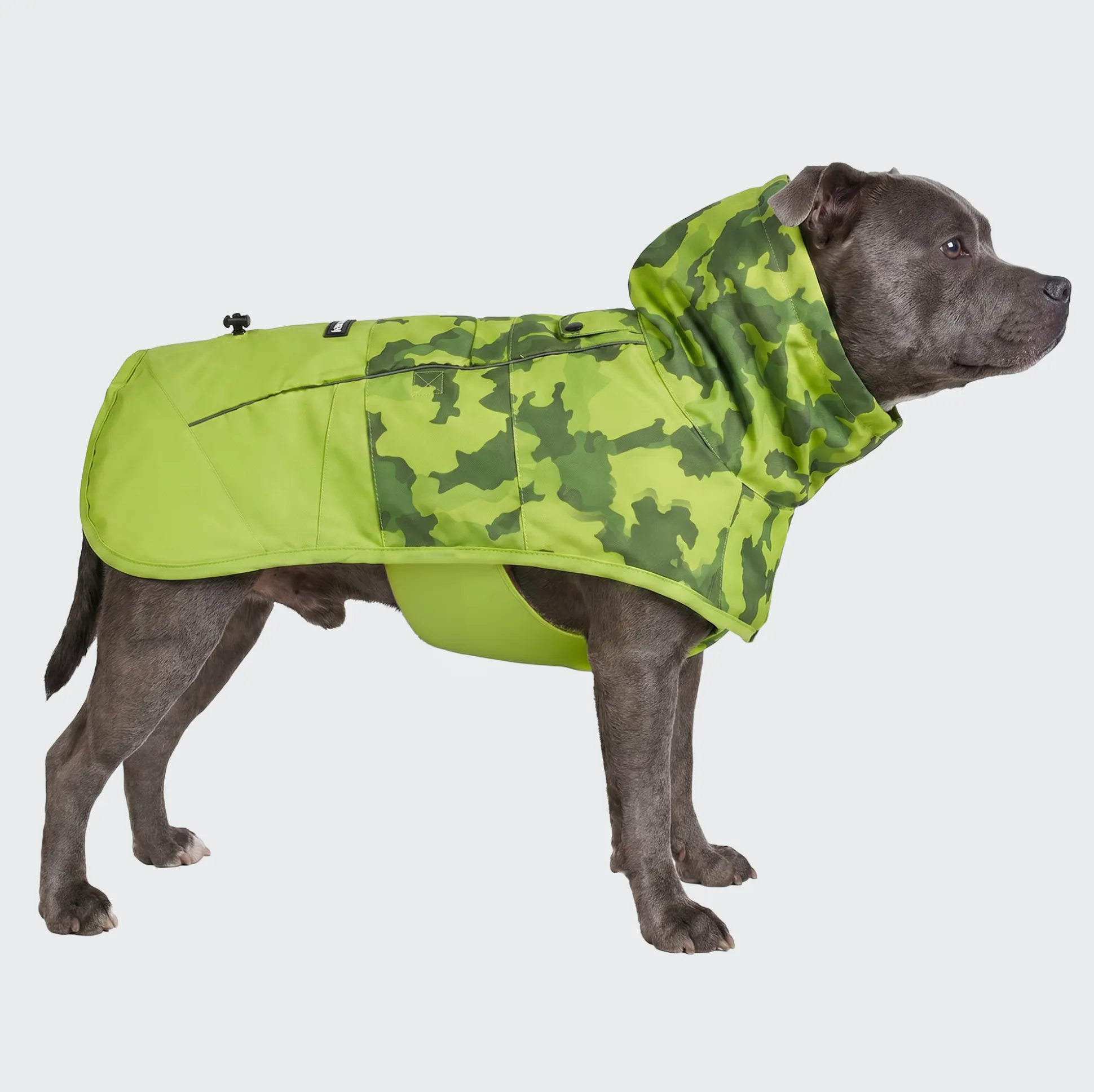Breatheshield™ Dog Raincoat - Camo Lime