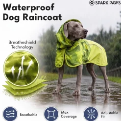 Breatheshield™ Dog Raincoat - Camo Lime