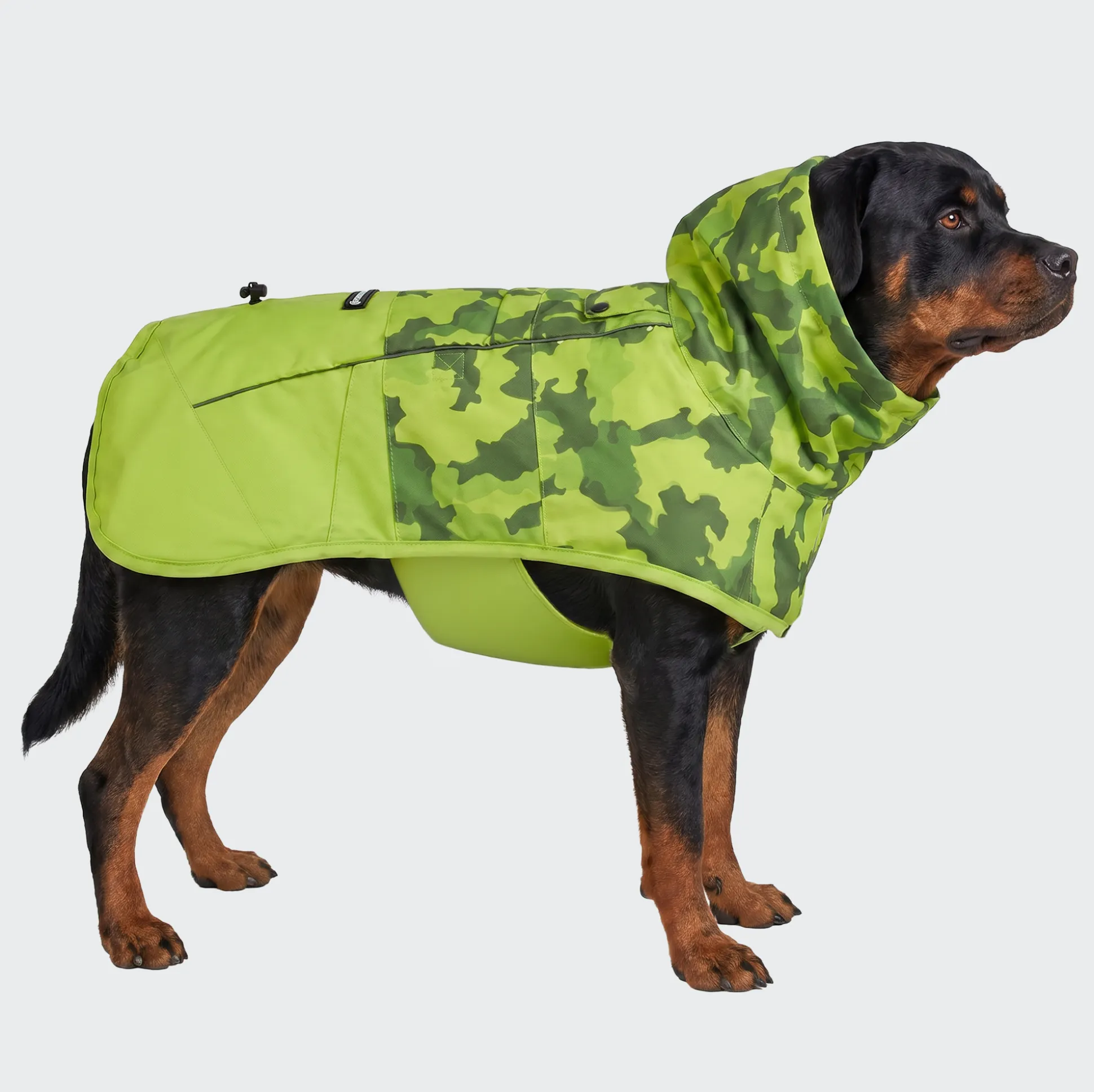 Breatheshield™ Dog Raincoat - Camo Lime