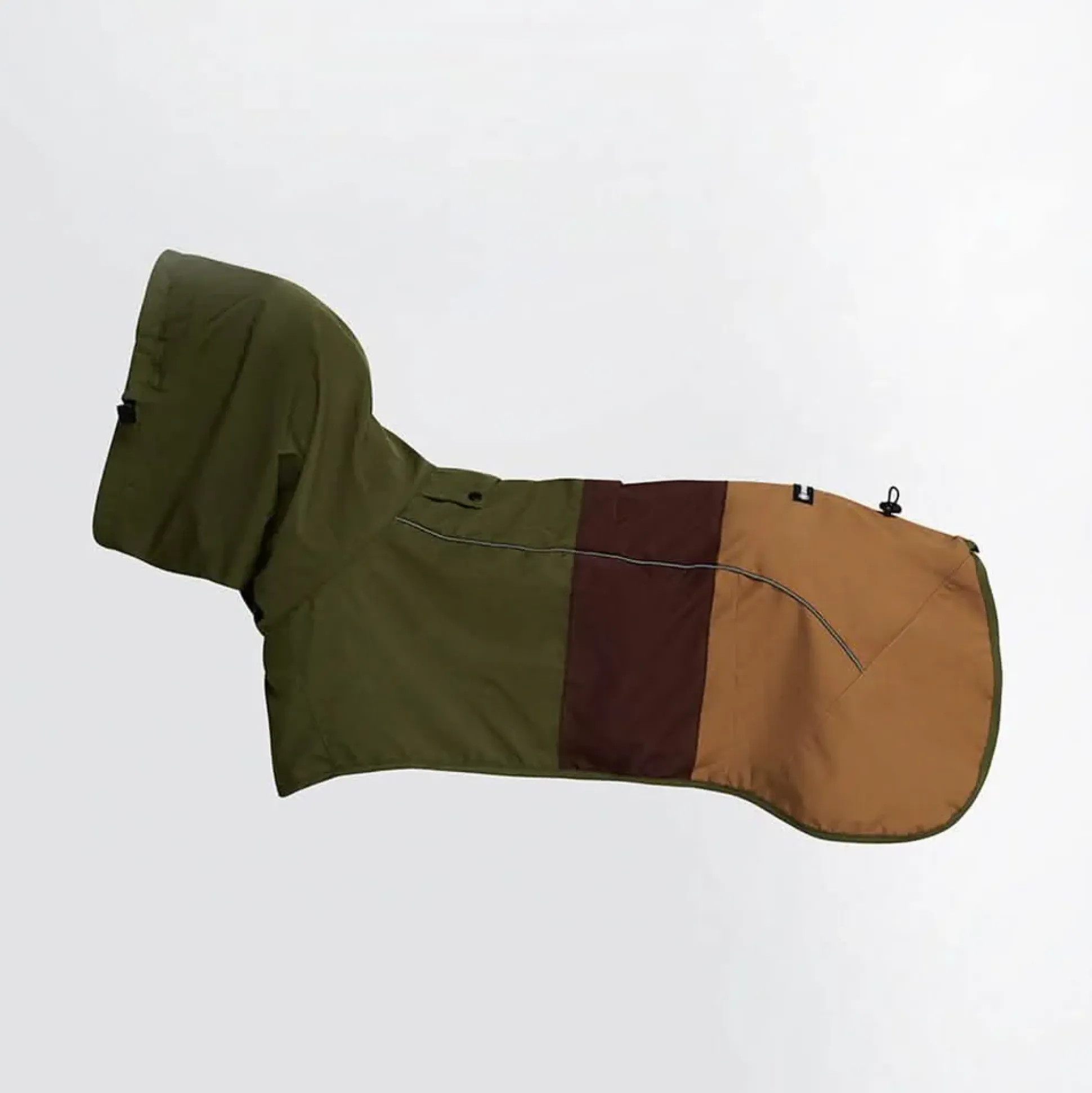 Breatheshield™ Dog Raincoat - Green Brown Tan