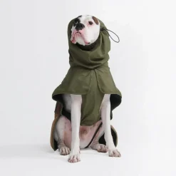 Breatheshield™ Dog Raincoat - Green Brown Tan
