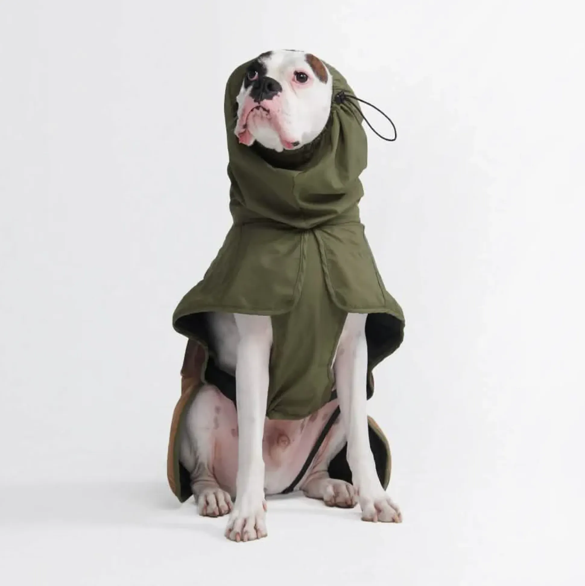 Breatheshield™ Dog Raincoat - Green Brown Tan