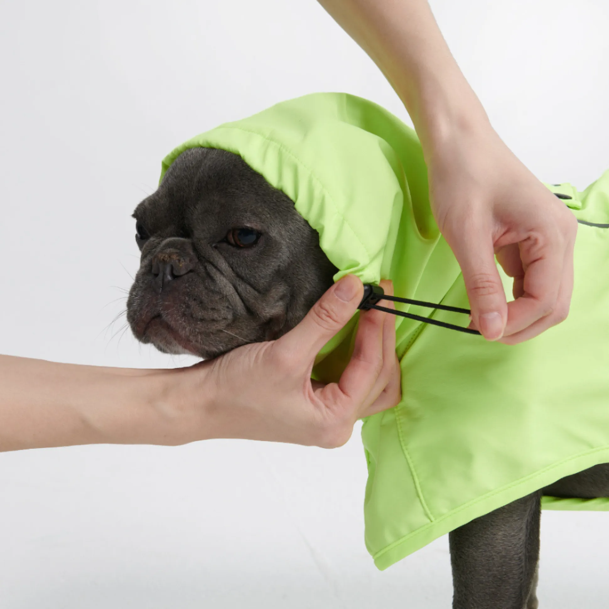 Breatheshield™ Dog Raincoat - Lime White Navy