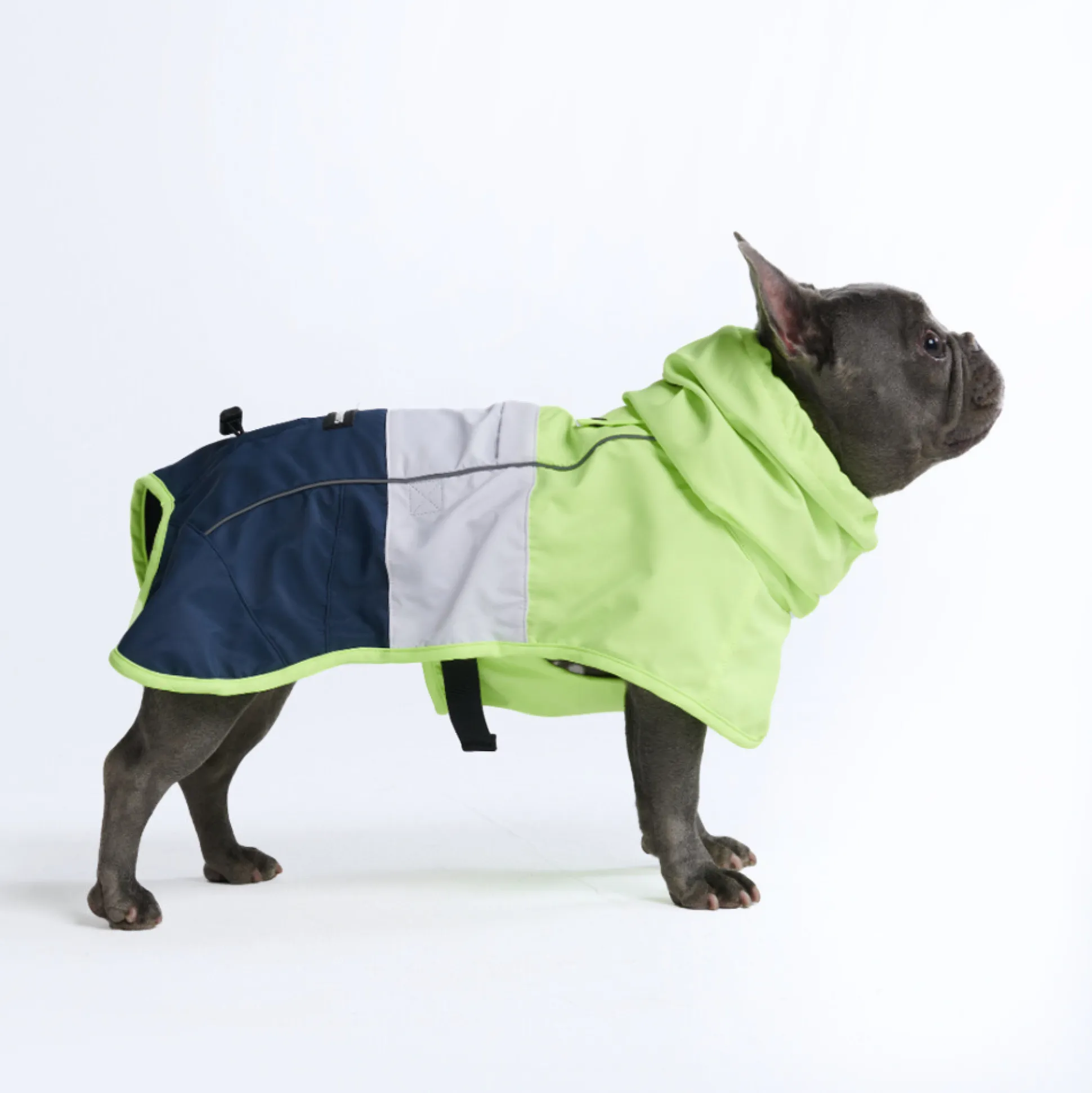 Breatheshield™ Dog Raincoat - Lime White Navy