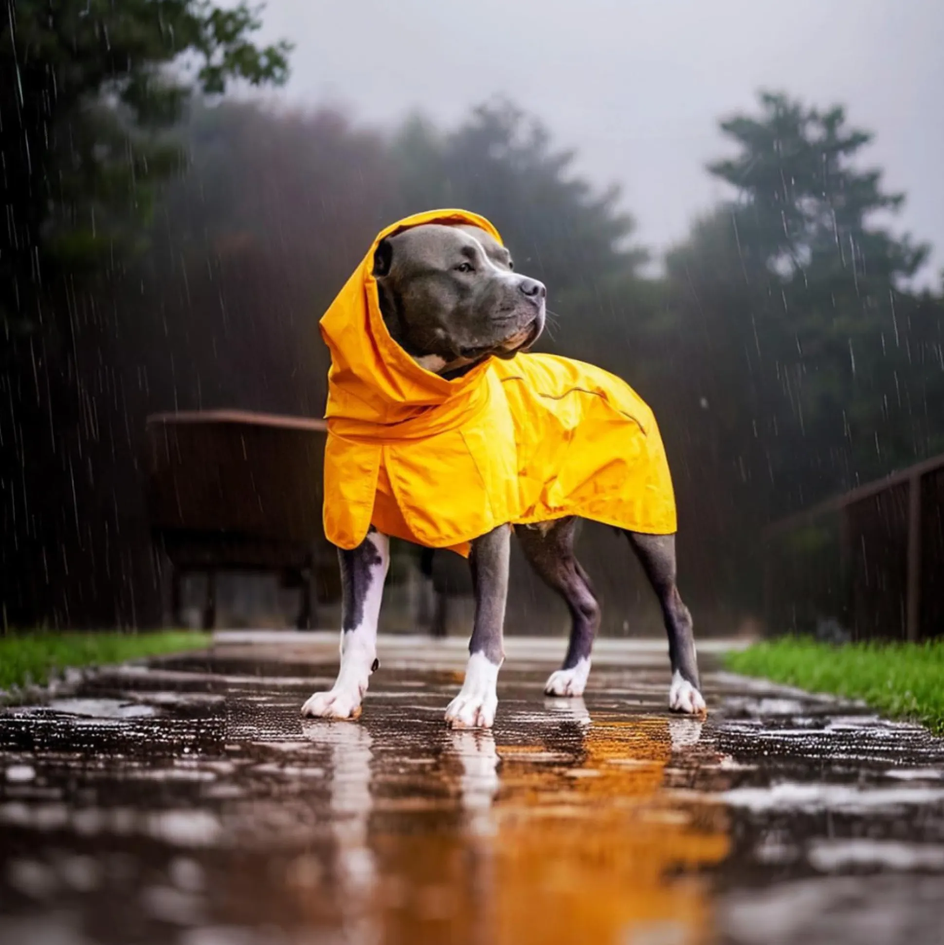 Breatheshield™ Dog Raincoat - Mustard Yellow