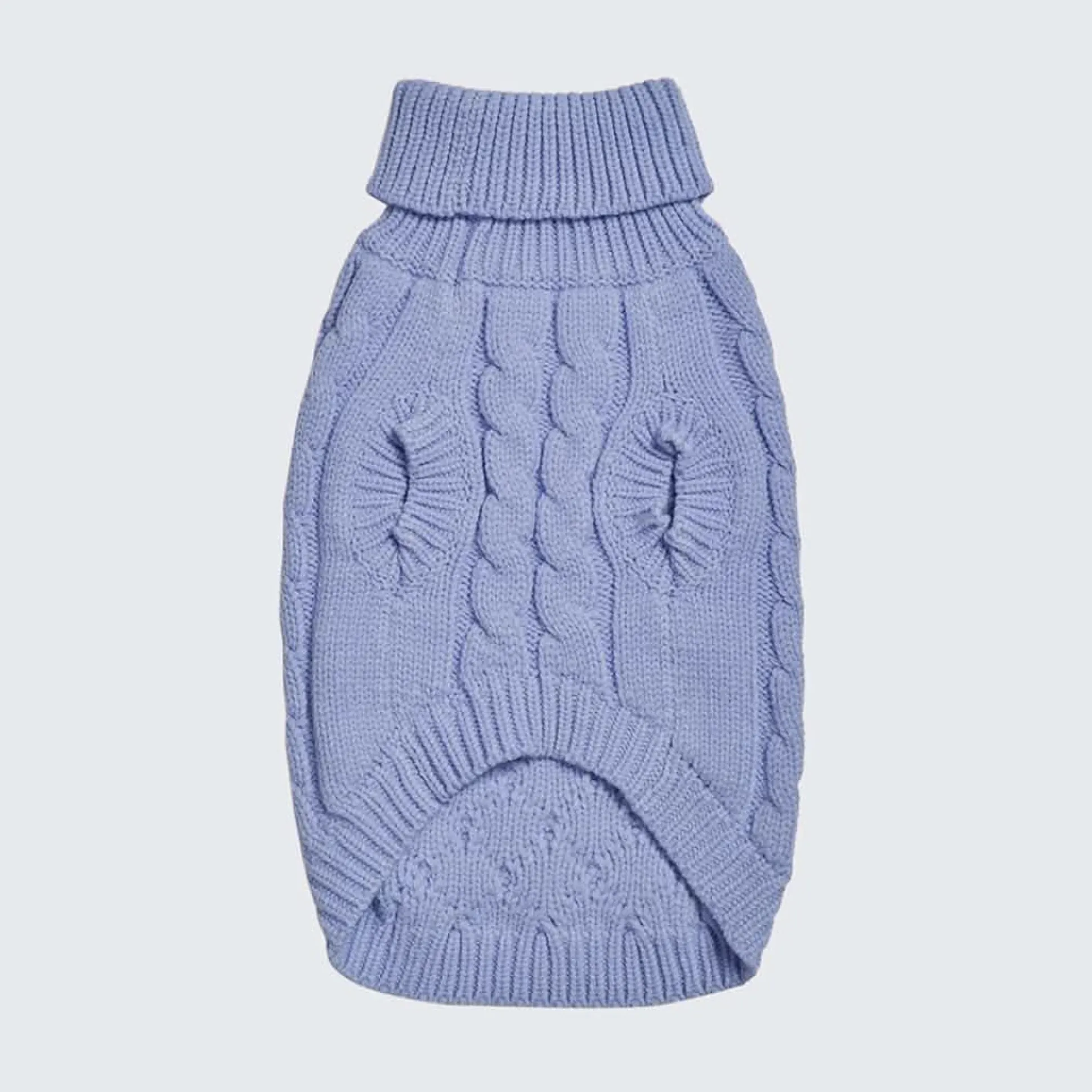 Cable Knit Dog Sweater - Blue