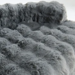 Calming Fluffy Couch Cover Dog Bed - Grey