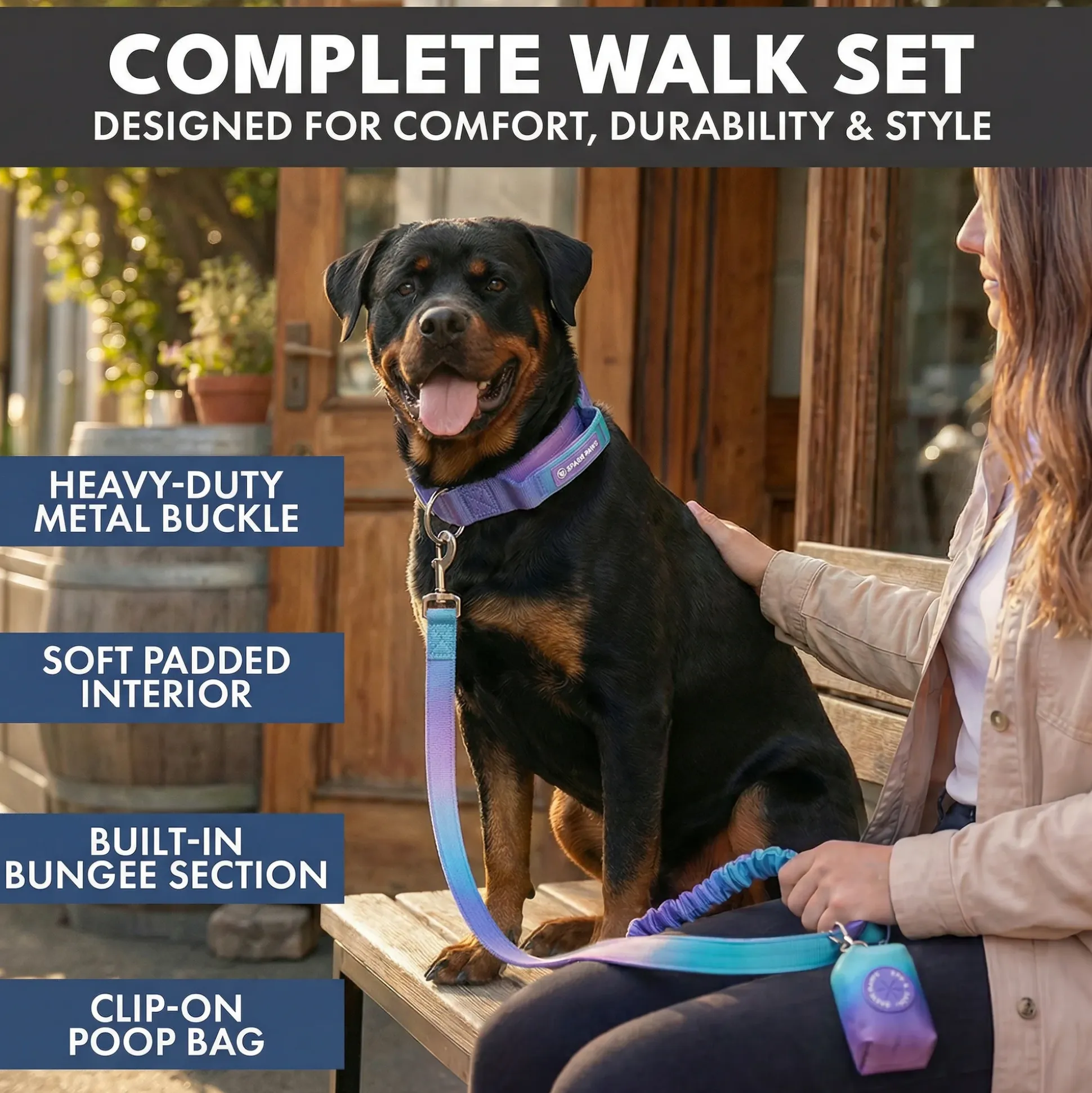 Comfort Control Collar and Multipurpose Leash Sets