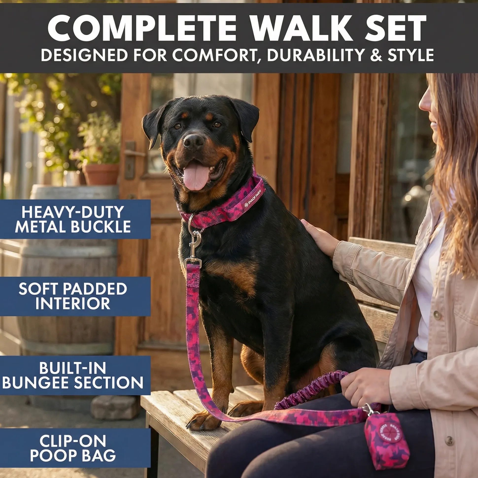 Comfort Control Collar and Multipurpose Leash Sets