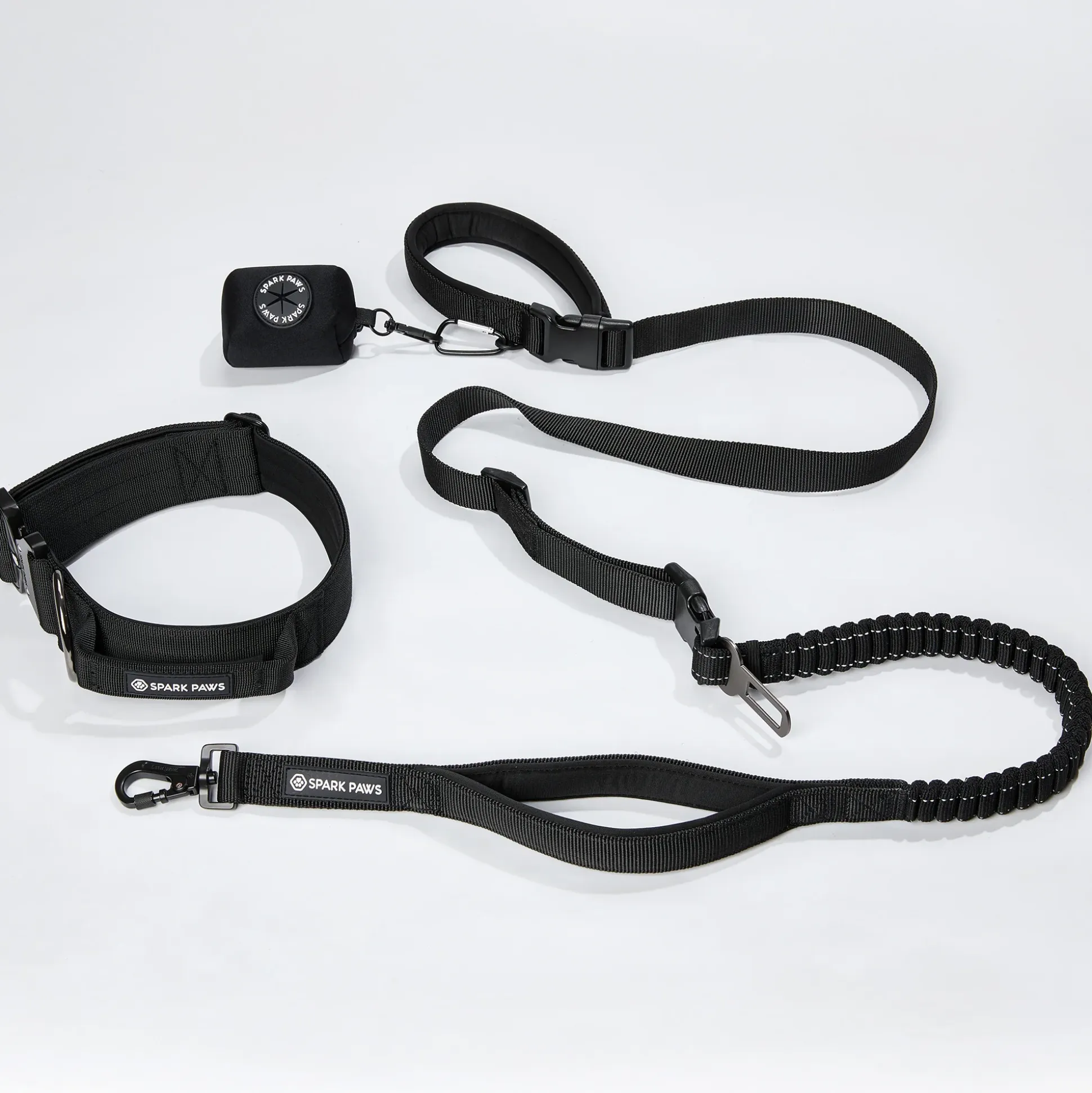 Comfort Control Collar and Multipurpose Leash Set - Black