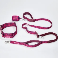 Comfort Control Collar and Multipurpose Leash Set - Fuchsia Camo