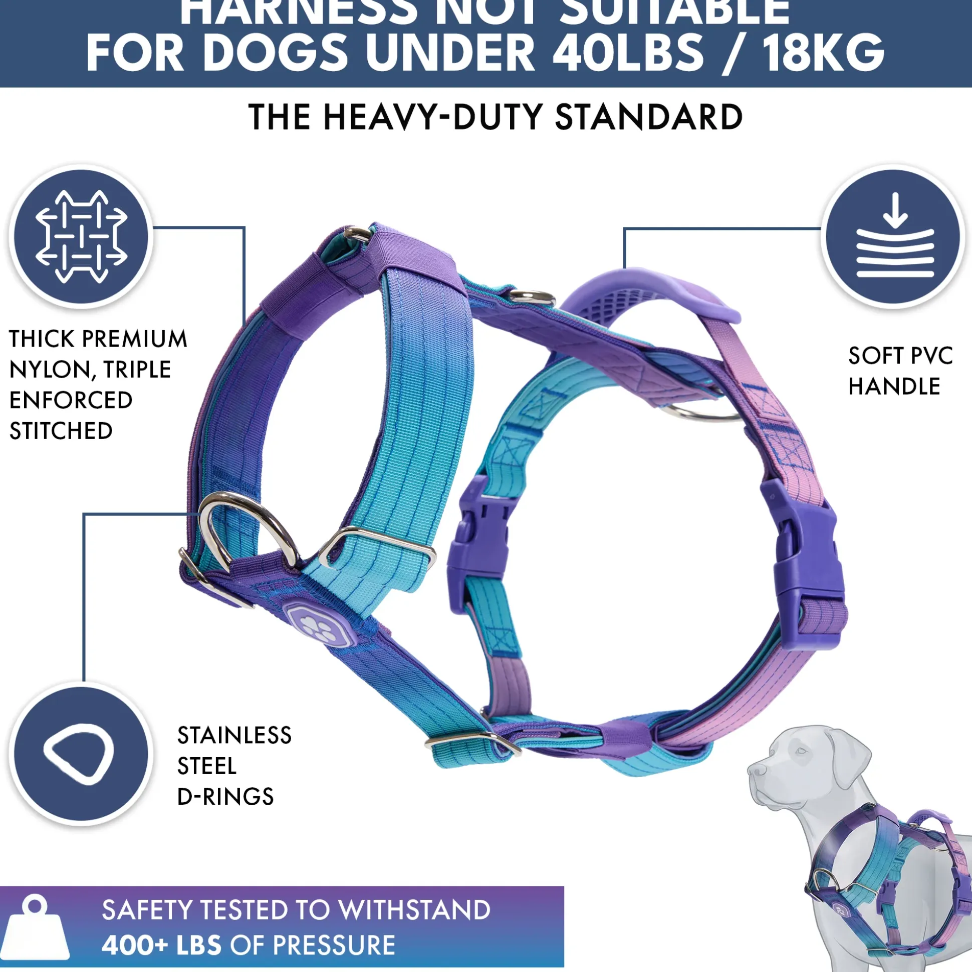 Comfort Control No-Pull Dog Harness and Multipurpose Leash Sets