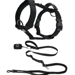 Comfort Control No-Pull Dog Harness and Multipurpose Leash Set - Black