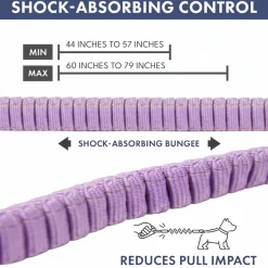 Comfort Control No-Pull Dog Harness and Multipurpose Leash Set - Purple