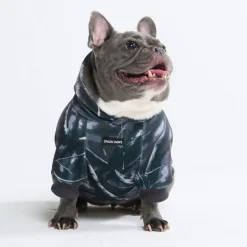 Concrete Wood Dog Hoodie - Asphalt
