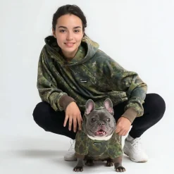 Concrete Wood Dog Hoodie - Moss