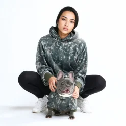 Concrete Wood Dog Hoodie - Timber