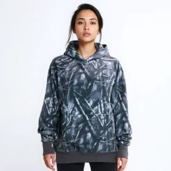Concrete Wood Human Hoodie - Asphalt