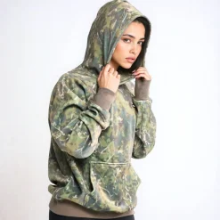 Concrete Wood Human Hoodie - Moss