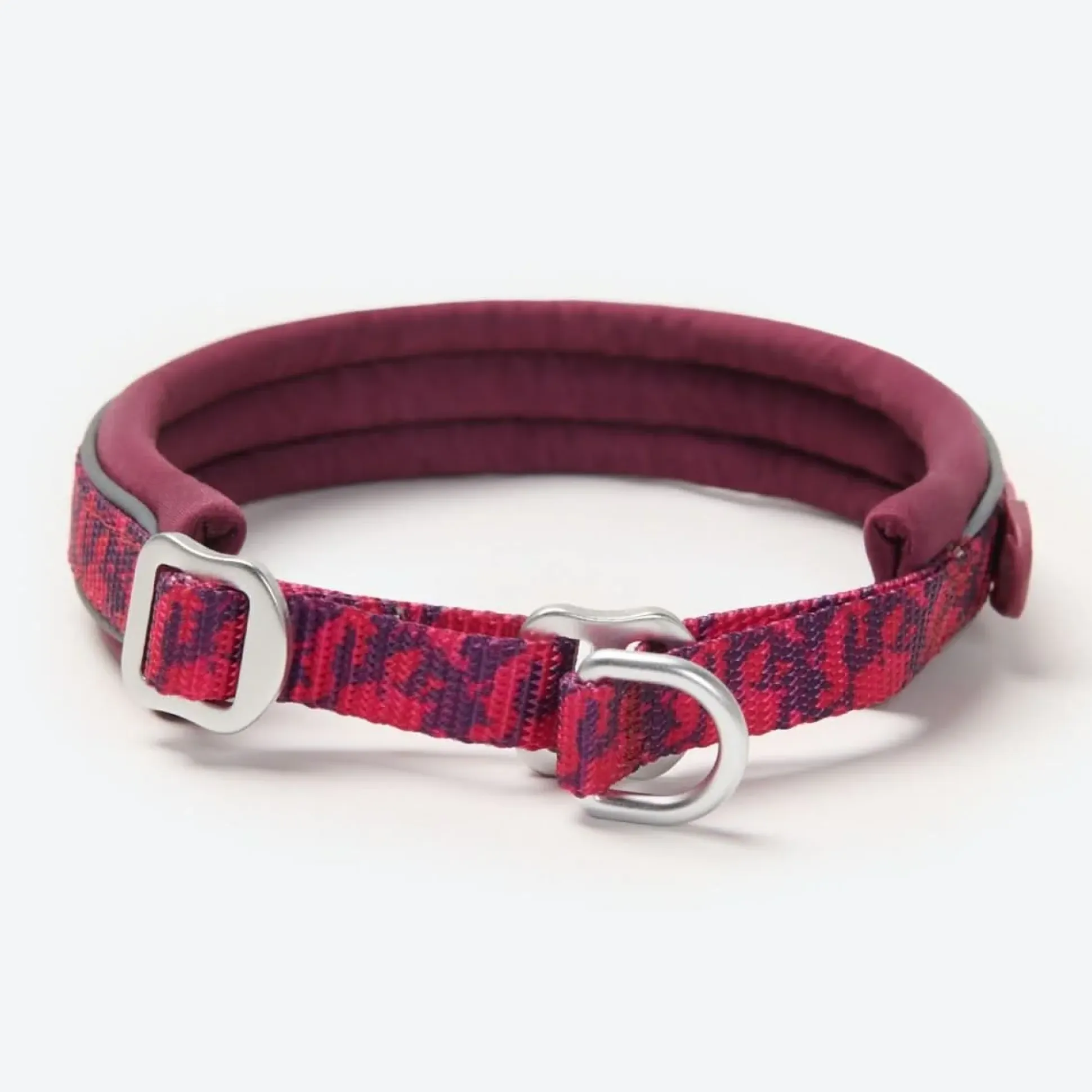 Cushioned Martingale Collar - Fuchsia Camo