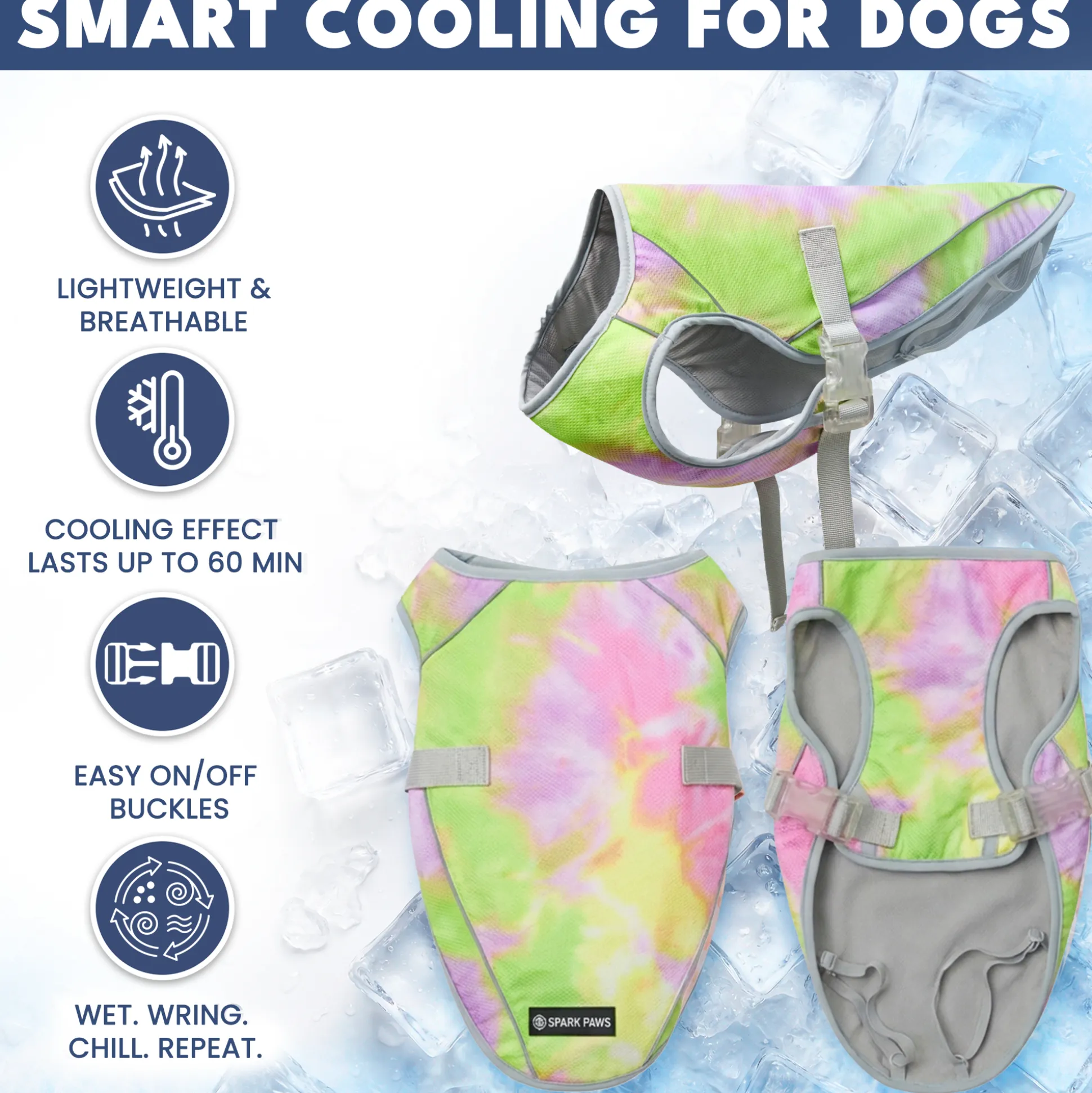 Dog Cooling Vest - Neon Purple