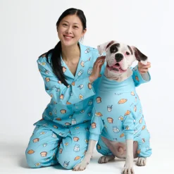 Dog Pajama - Breakfast Blue