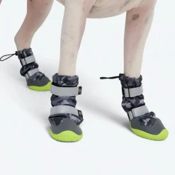 Dog Rainboots, Waterproof Dog Shoes - Grey Camo