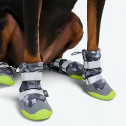 Dog Rainboots, Waterproof Dog Shoes - Grey Camo
