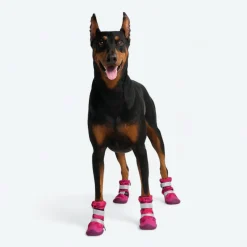 Dog Rainboots, Waterproof Dog Shoes - Fuchsia Camo
