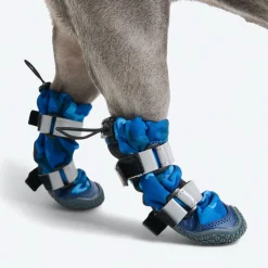 Dog Rainboots, Waterproof Dog Shoes - Blue Camo