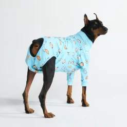 Dog Surgical Suit - Breakfast Blue
