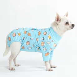 Dog Surgical Suit - Breakfast Blue