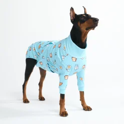 Dog Surgical Suit - Breakfast Blue