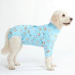 Dog Surgical Suit - Breakfast Blue
