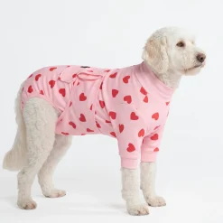 Dog Surgical Suit - Pink Hearts
