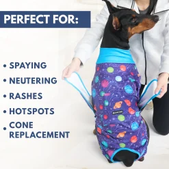 Dog Surgical Suit - Planets