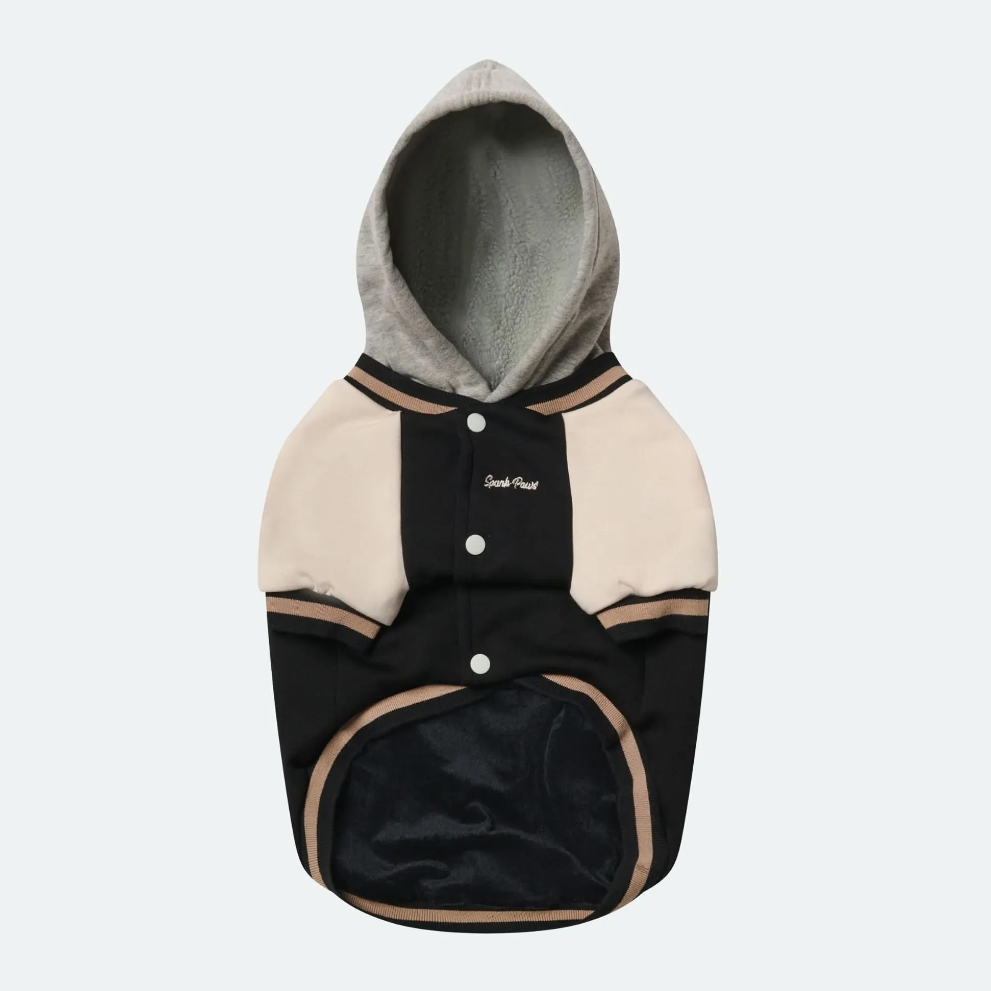 Dog Varsity Jacket - Black