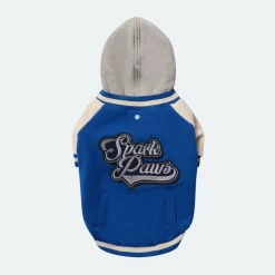 Dog Varsity Jacket - Blue
