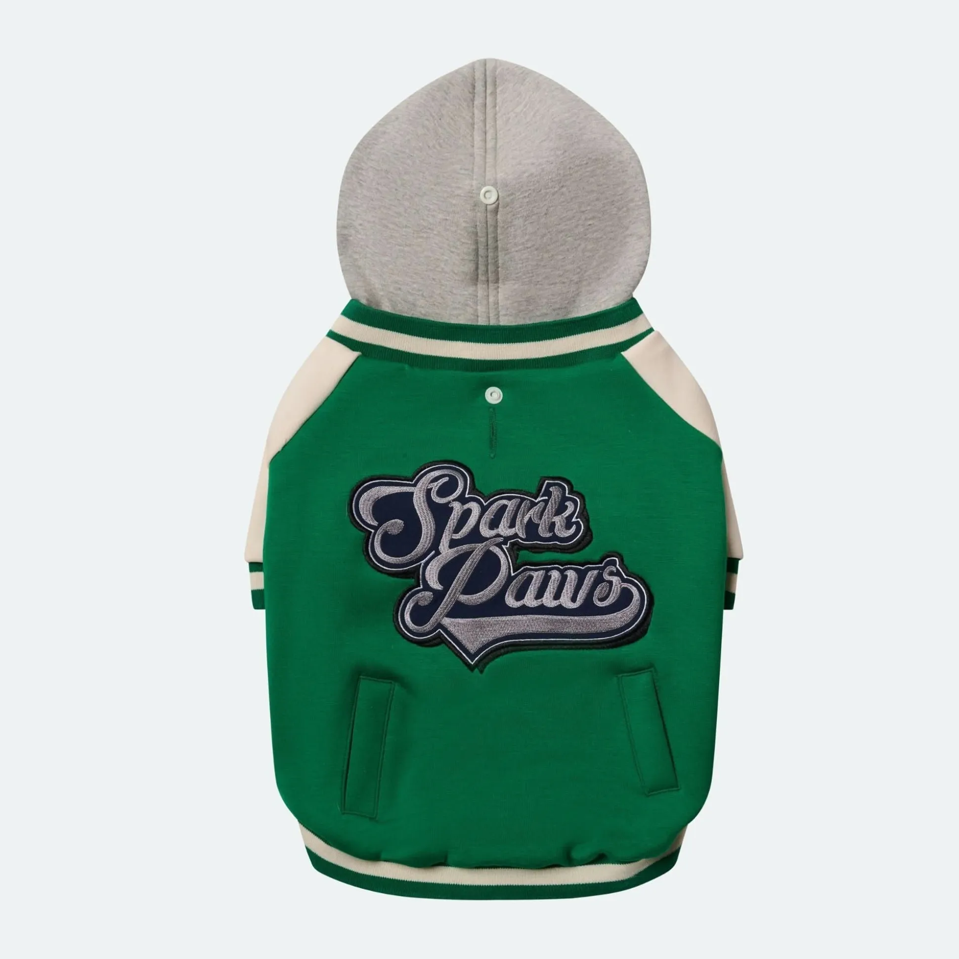 Dog Varsity Jacket - Green